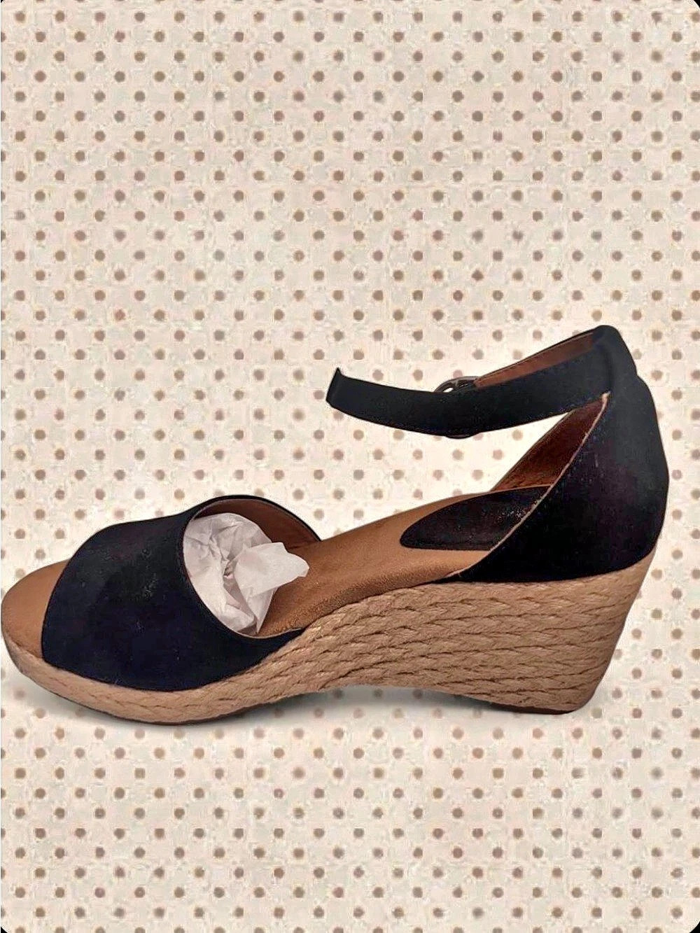 Seychelles Selineyef Black Wedge Sandals US 9.5 M Like New